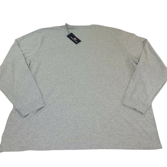 Vineyard Vines Gray Heather Long Sleeve Pocket Tee Shirt Men's Size XXXL 3XL NWT - Picture 2 of 11